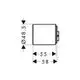 Technisches Diagramm eines zylindrischen AXOR Produkts mit den Abmessungen Ø48,5 mm, 55 mm und 58 mm für eine Thermostatfunktion.